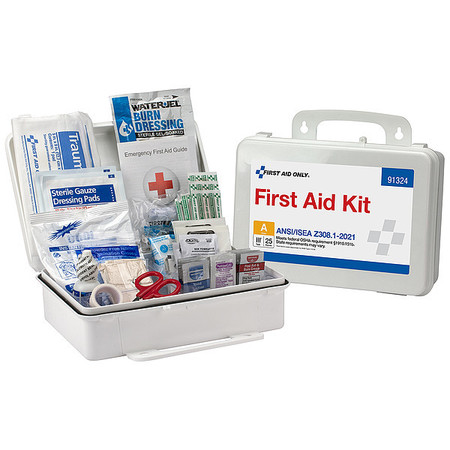 FIRST AID ONLY First Aid Kit w/House, 94pcs, 10x7", WHT 91324