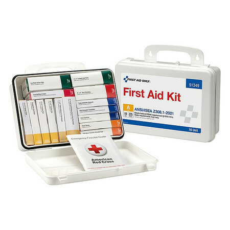 FIRST AID ONLY First Aid Kit w/House, 83pcs, 10x7", WHT 91349