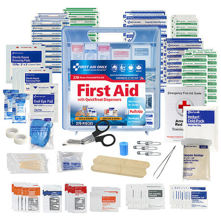 FIRST AID ONLY First Aid Kit w/House, 370pcs, 10.5x11.75 91407