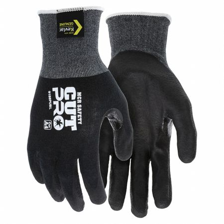 MCR SAFETY Coated Gloves, Finished, Knit, M/8, PR 9188PUBM