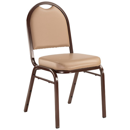 National Public Seating Stacking Chair, 9200 Series, Vinyl Beige 9201-M