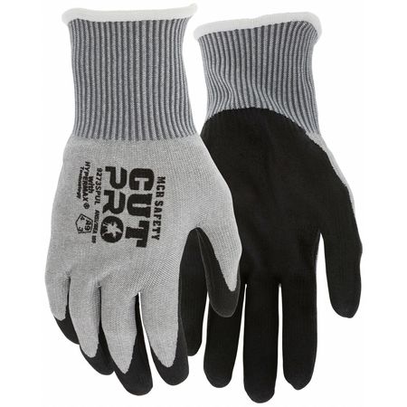 MCR SAFETY Coated Gloves, Finished, Knit, L/9, PR 9273SPUL