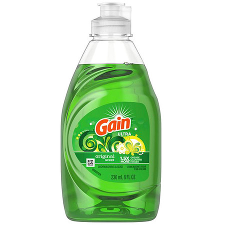 GAIN Dishwashing Liquid, Bottle, Size 8 oz, PK12 98110