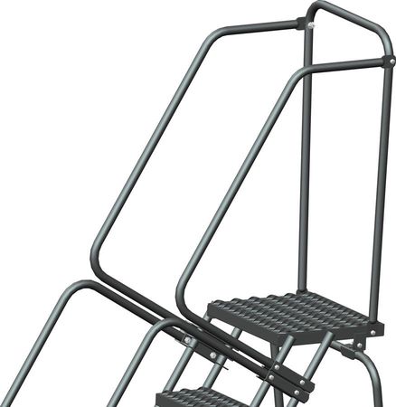 Ballymore 143 in H Steel Rolling Ladder, 11 Steps, 450 lb Load Capacity WA113214G
