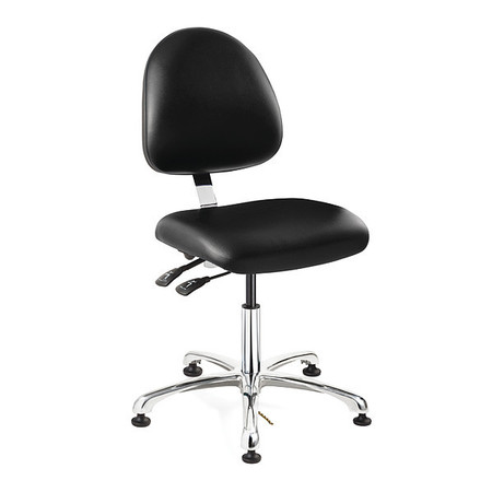 BEVCO Vinyl Desk Chair, 17" to 22", Black 9051M-E-BKV