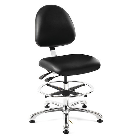 BEVCO Vinyl Task Chair, 22" to 29-1/2", Black 9351M-E-BKV