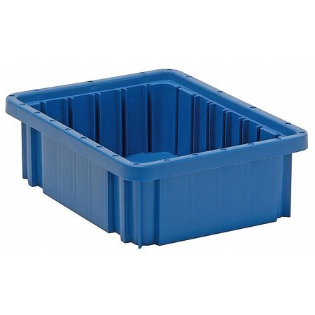 QUANTUM STORAGE SYSTEMS Divider Box, Blue, Polypropylene, 10 7/8 in L, 8 1/4 in W, 3 1/2 in H DG91035BL