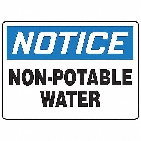 ACCUFORM Notice Sign, 7X10", BL and BK/WHT, PLSTC, Height: 7", MCAW808VP MCAW808VP