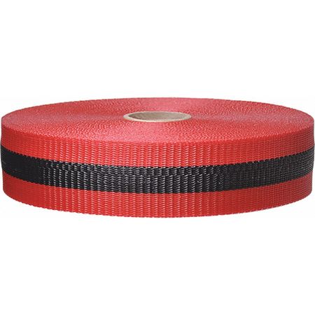 ZORO SELECT Barrier Tape, Woven, 2 In x 200 ft, Red BW2RBK200-200