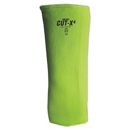 BDG HiViz Green Cut Resistant Sleeve, Size 10" 99-1-310-10