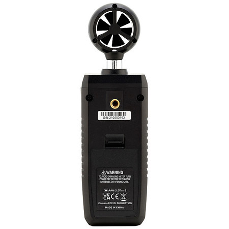 EXTECH Anemometer, 295.2 to 5,905fpm, 14 to 122F AN250W