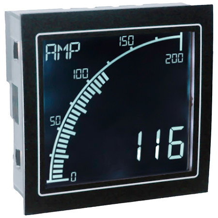 TRUMETER Analog Panel Meter, AC, 68mm x 68mm, Screw APM-AMP-ANO