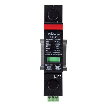 PROTEC Surge Protection Device, 1 Phase, 120V AC, 1 Poles, 2 Wires ASISP150-1P