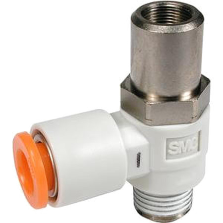 SMC Flow Control Valve, 6mm Tube, 1/4 In AS2211F-02-06SD