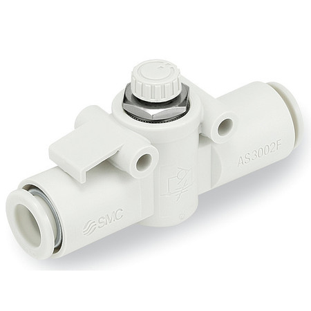 SMC Speed Control Valve, 6mm Tube, 3/8 In AS3002F-06