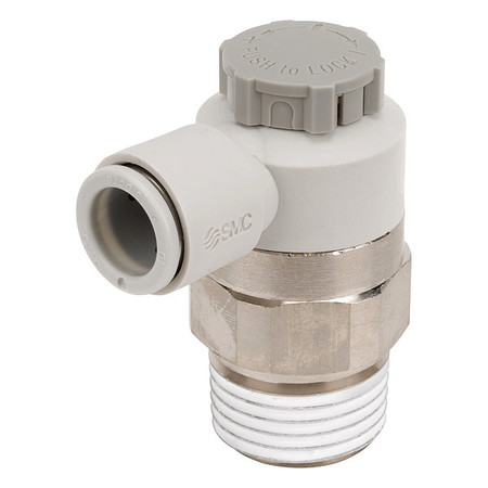 SMC Speed Control Valve, 12mm Tube, 1/2 In AS4201F-04-12S