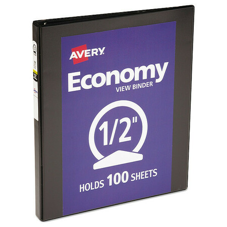 Avery 1/2" Round Economy Binder, Black, 11 x 8.5 AVE05705