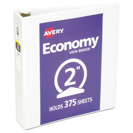 Avery 2" Round Economy Binder, White, 11 x 8.5 AVE05731