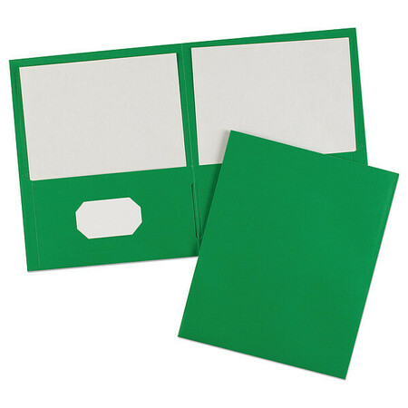 Avery Dennison Two-Pocket File Folder, Green, PK25 47987
