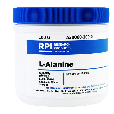 RPI L-Alanine, USP Grade, 100g A20060-100.0