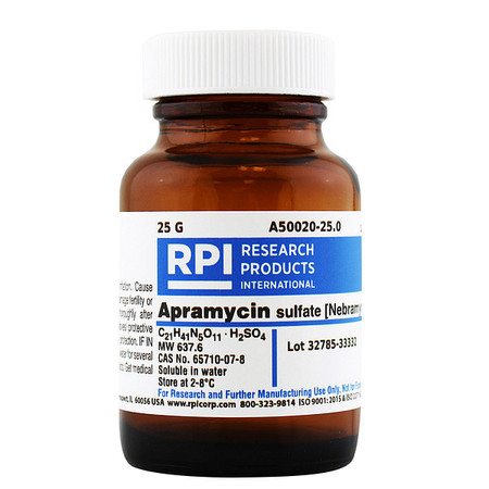 RPI Apramycin Sulfate (Nebramycin II), 25g A50020-25.0