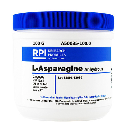 RPI L-Asparagine, Anhydrous, 100g A50035-100.0