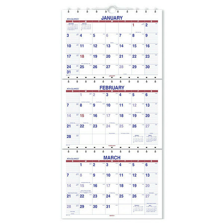 AT-A-GLANCE 22 x 28-1/2" Move a Page Three-Month Wall Calendar PMLF1128