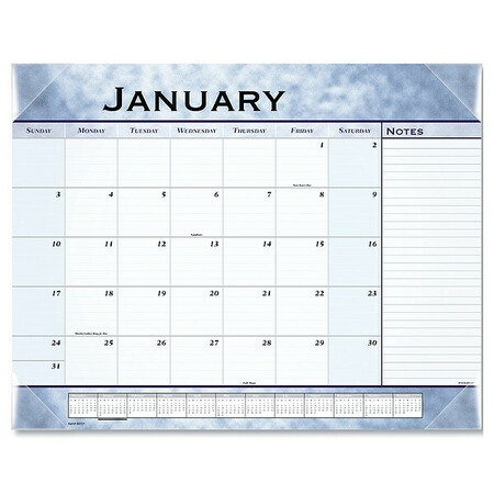 AT-A-GLANCE 22 x 17" Blue Monthly Desk Calendar 89701