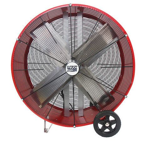 Maxx Air Barrel Fan, Air Mover, Air Circulator 30 in. Non-Oscillating, 120 V, 3,850 / 5,500 CFM BF30DD REDUPS