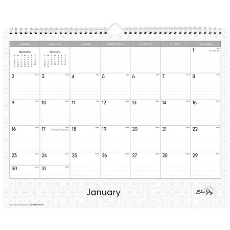 BLUE SKY Wall Calendar, 15 x 12", 1 Month per Page BLS111292