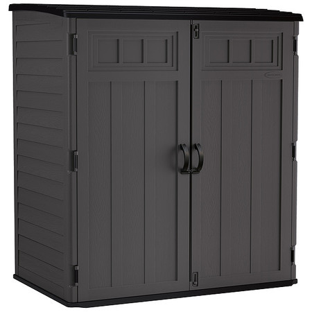SUNCAST 106 cu. ft. Multi-Wall Resin Plastic Storage Cabinet, Dark Gray BMS6225D