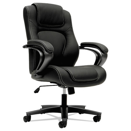 HON Executive Chair, Fixed Padded, Upholstery: Black; Base: Black HVL402.EN11