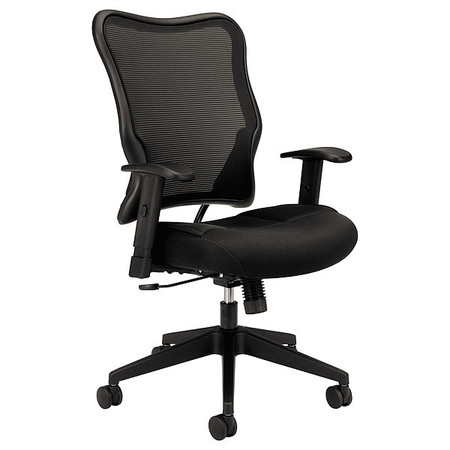 Hon Basyx Task Chair, Mesh, Fixed Arms, Black VL702MM10