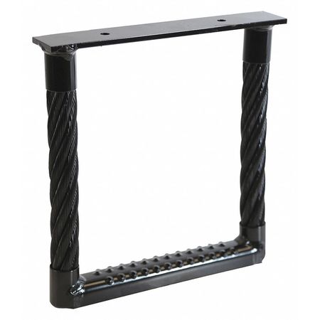 BUYERS PRODUCTS Black Powder Coated Cable Type Truck Step - 12 x 12 x 1.38 Inch Deep 5231212