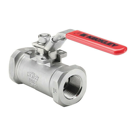 KECKLEY 1/4" NPT Stainless Steel Ball Valve Inline BVS3THFSSAGSL-025