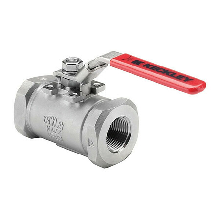 Keckley 1" FNPT Stainless Steel Ball Valve Inline BVS6THFSSPGSL-100