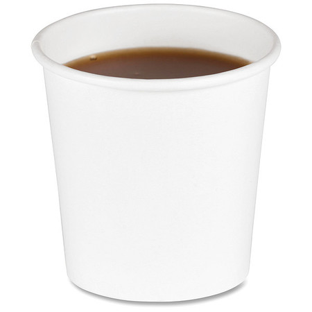 ZORO SELECT Disposable Hot Cup, 4 oz, White, PK1000 BWKWHT4HCUP