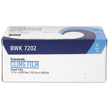 Zoro Select Film Wrap, Plastic, Standard, 2000 ft., 12" 405618