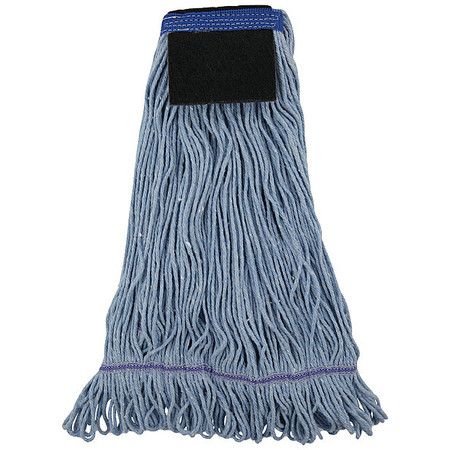 UNISAN 1.25 in String Wet Mop, Looped-End, Blue, Cotton/Synthetic, PK12 UNS 903BL