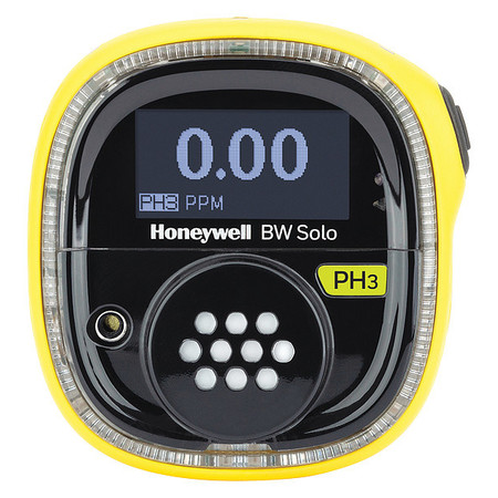 HONEYWELL Single Gas Detector, Black/Yellow, 2-5/8"H BWS1-P-Y