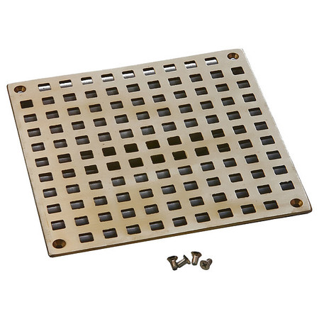 JAY R. SMITH MANUFACTURING Floor Drain, 8-3/8 In. L, Nickel Bronze B10NBG