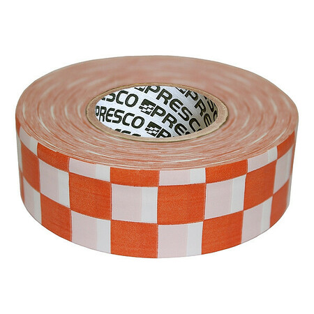 ZORO SELECT Flagging Tape, Wh/Orng, 300 ft x 1-3/8 In CKWO-200