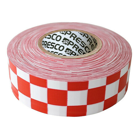 Zoro Select Flagging Tape, White/Red, 300ft x 1-3/8 In CKWR-200