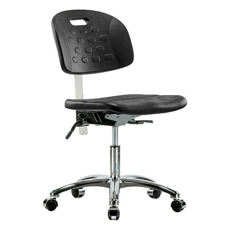 Blue Ridge Ergonomics Vinyl Clean Room Chair, 17-3/4" to 23", No Arms, Black BR-CLR-HPDHCH-CR-T0-A0-CC-BLK