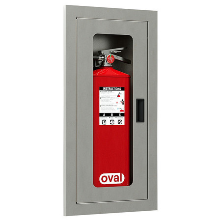 OVAL Fire Extinguisher Cabinet, 31.125" O.H CRSS-040100