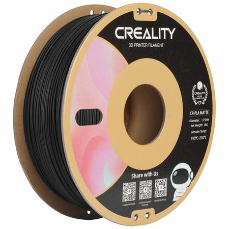 CREALITY 3D Printer Filament, Black CR-PLA Matte Black