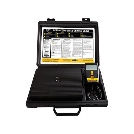 Compute-A-Charge Charging/Recovery Scale, Electronic, 220 lb Max Capacity, Includes Batteries and Case CC220