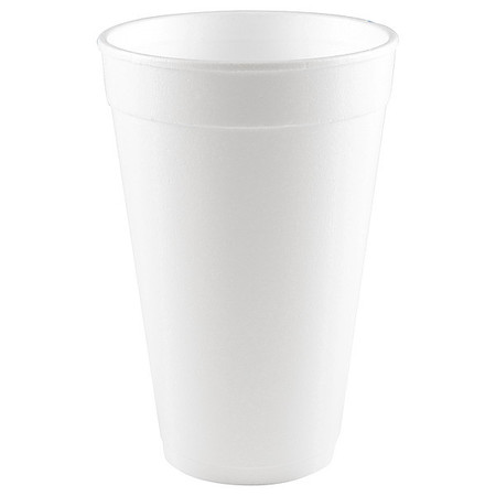 Zoro Select Disposable Cold/Hot Cup 16 oz. White, Foam, Pk500 C1618
