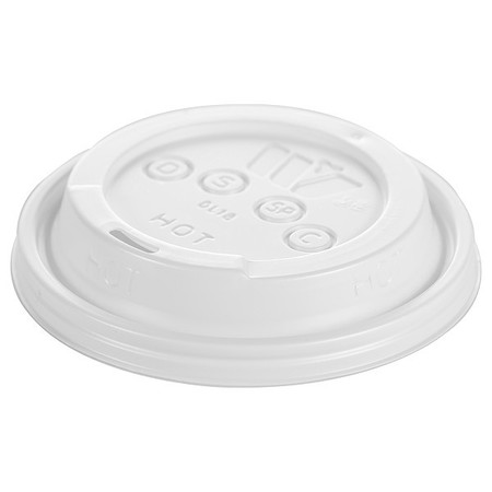 ZORO SELECT Lid for 12 to 24 oz. Hot Cup, Dome, Sip Through, White, Pk1000 DL18**