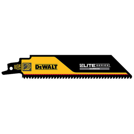 DEWALT Reciprocating Saw Blade, 6" L, 1" H DWAR6108CT-1